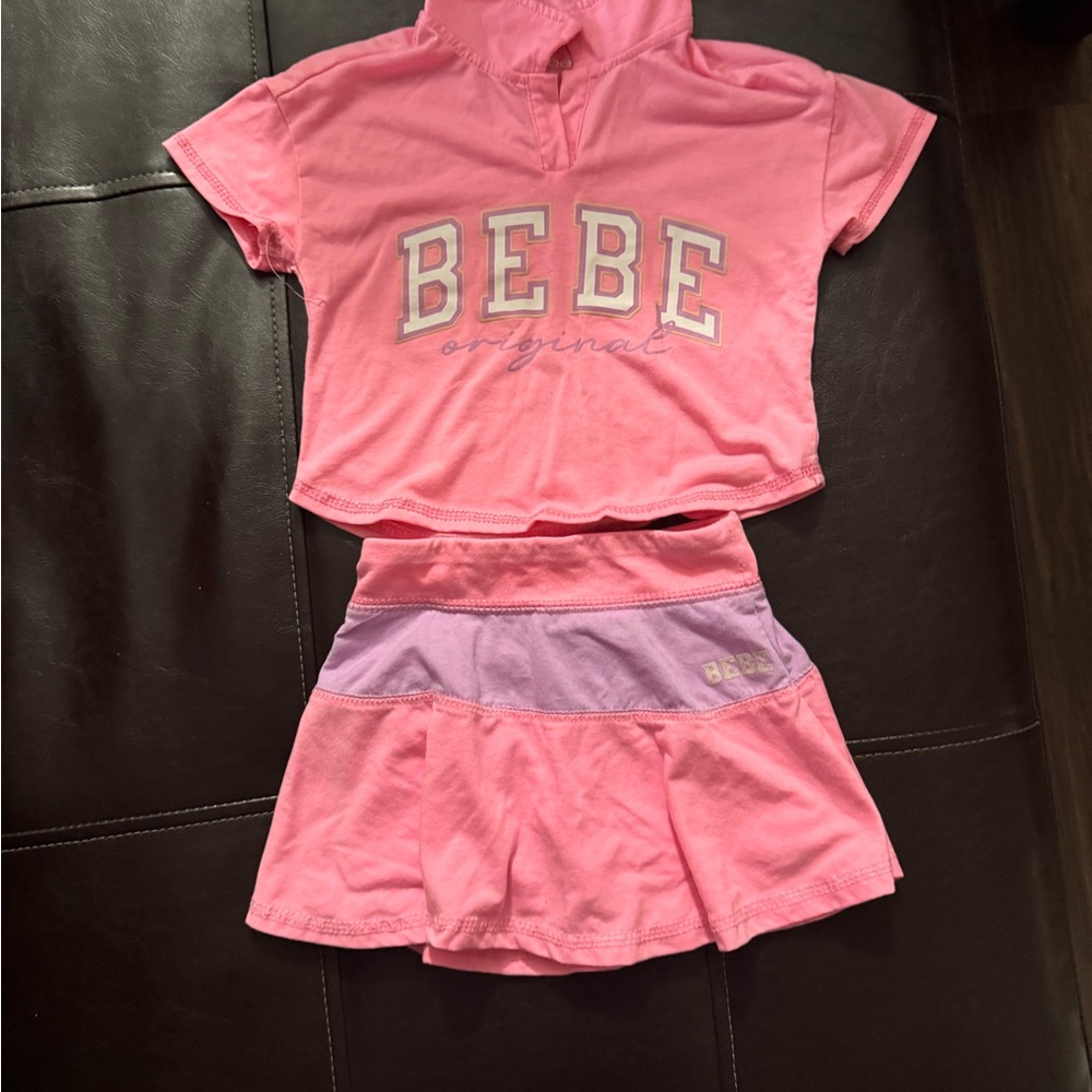 Bebe Pink and Lavender Skort Set